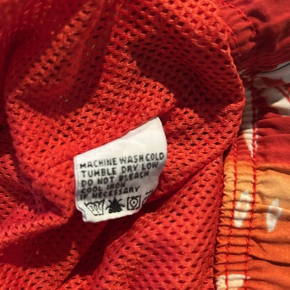 Tommy Bahama Men’s Swim Trunks Shorts Hawaiian Orange Size Large